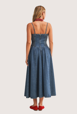 MUSTARD SEED Detachable Strap Denim Dress