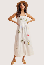 IN LOOM Large Embroidered Maxi Dress White