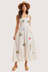 IN LOOM Large Embroidered Maxi Dress White