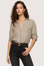 Z SUPPLY River Plaid Button Up Dark Chocolate