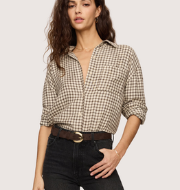 Z SUPPLY River Plaid Button Up Dark Chocolate