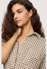 Z SUPPLY River Plaid Button Up Dark Chocolate