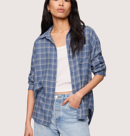 Z SUPPLY River Plaid Button Up Mystic Blue