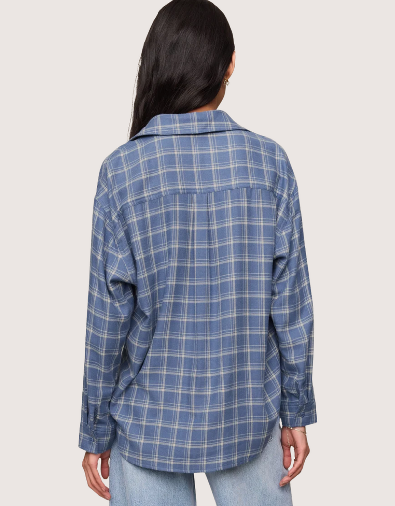 Z SUPPLY River Plaid Button Up Mystic Blue