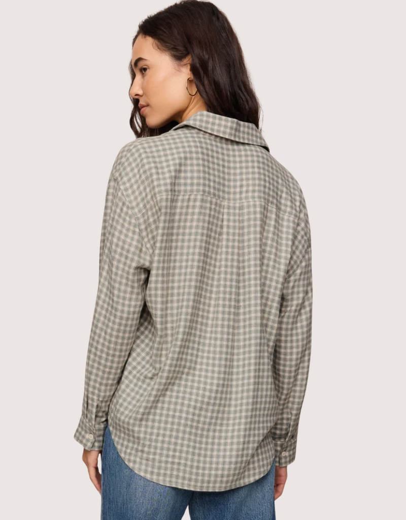 Z SUPPLY River Plaid Button Up Emerald Cove