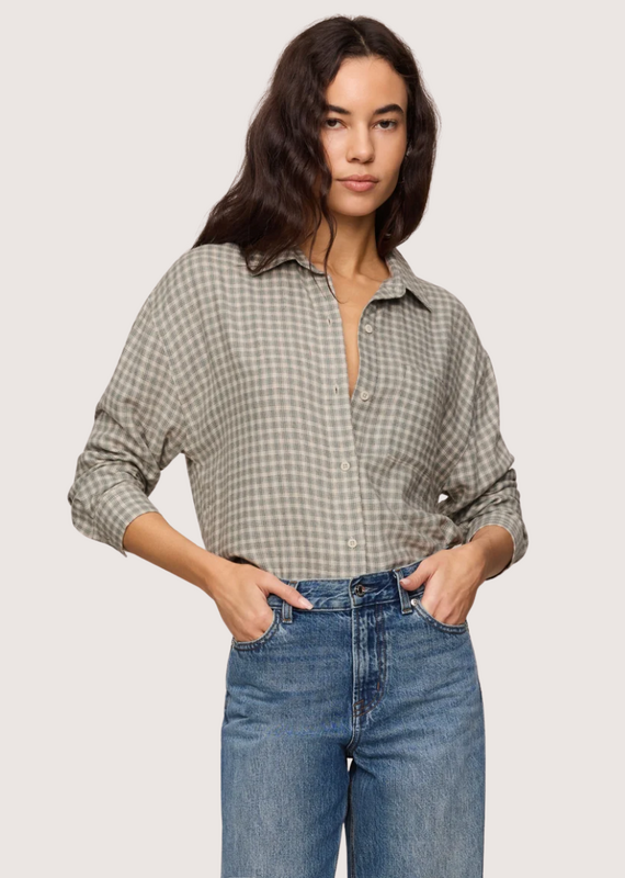Z SUPPLY River Plaid Button Up Emerald Cove