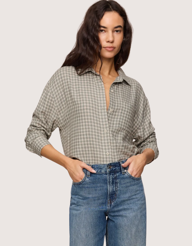 Z SUPPLY River Plaid Button Up Emerald Cove