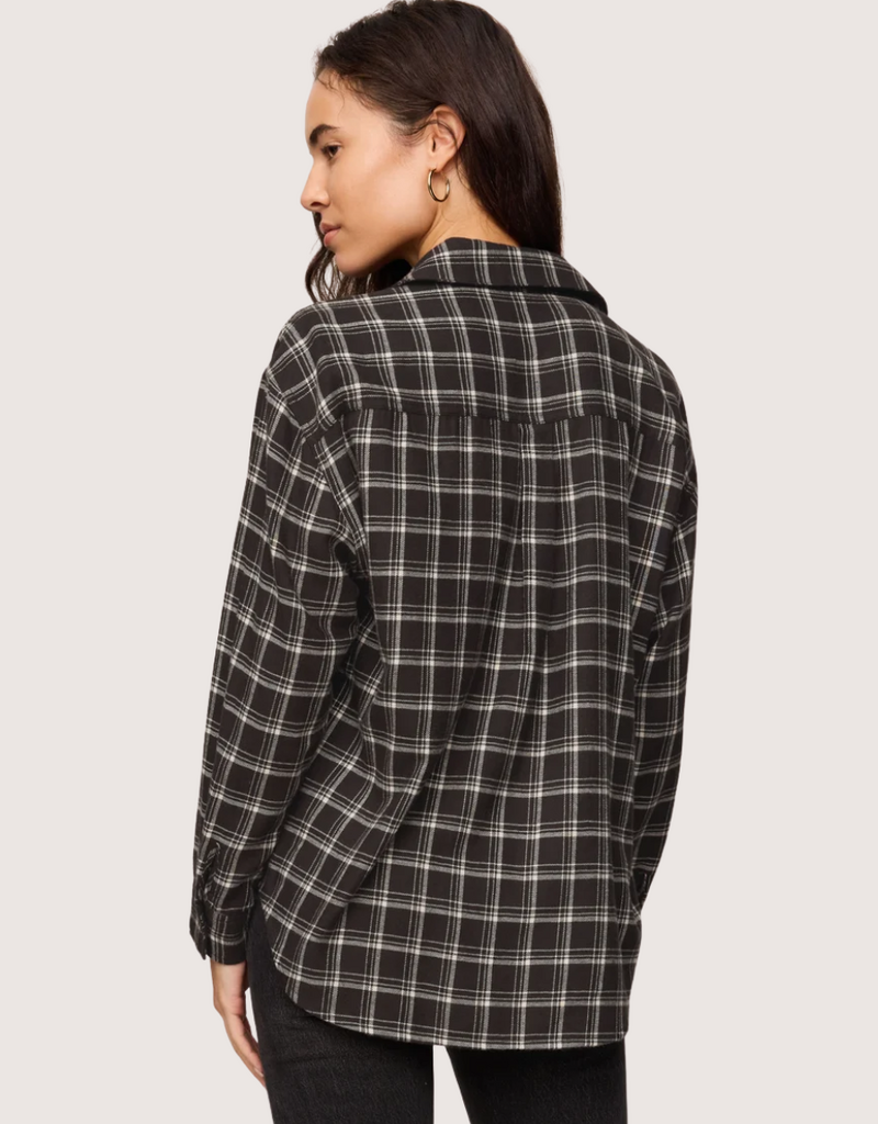 Z SUPPLY River Plaid Button Up Ash Black