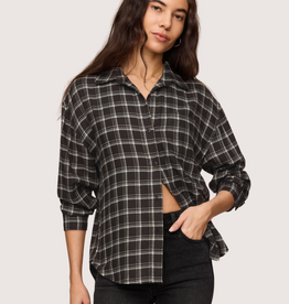 Z SUPPLY River Plaid Button Up Ash Black