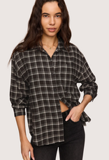 Z SUPPLY River Plaid Button Up Ash Black
