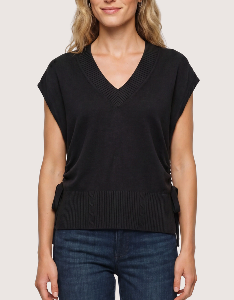 Liverpool Los Angeles vneck dolman popover sweater w/ ties