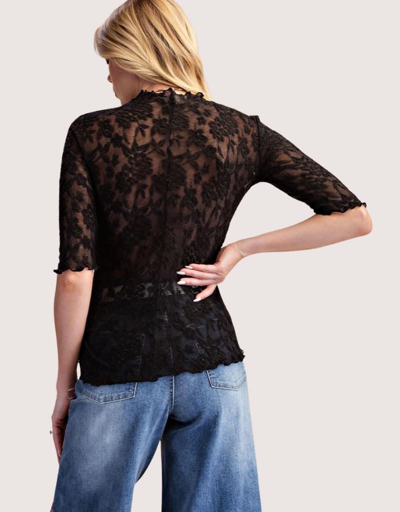 Stretch Waffle Design Top