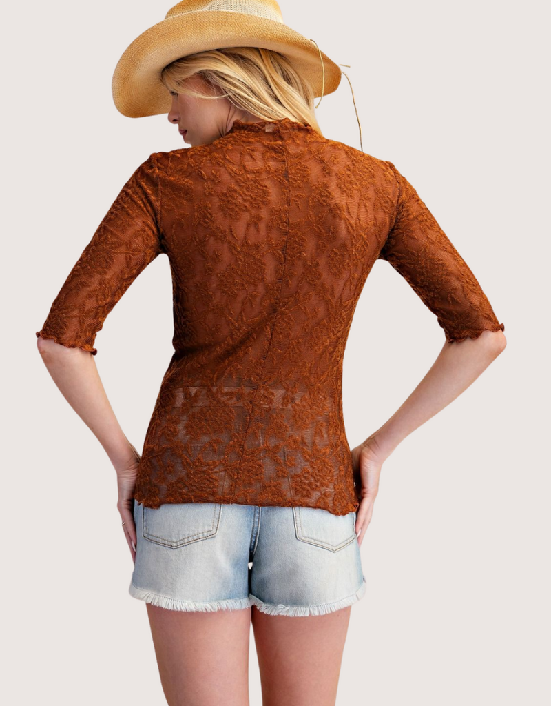 Stretch Waffle Design Top
