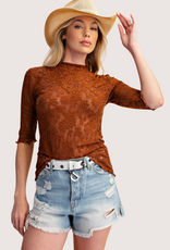Stretch Waffle Design Top