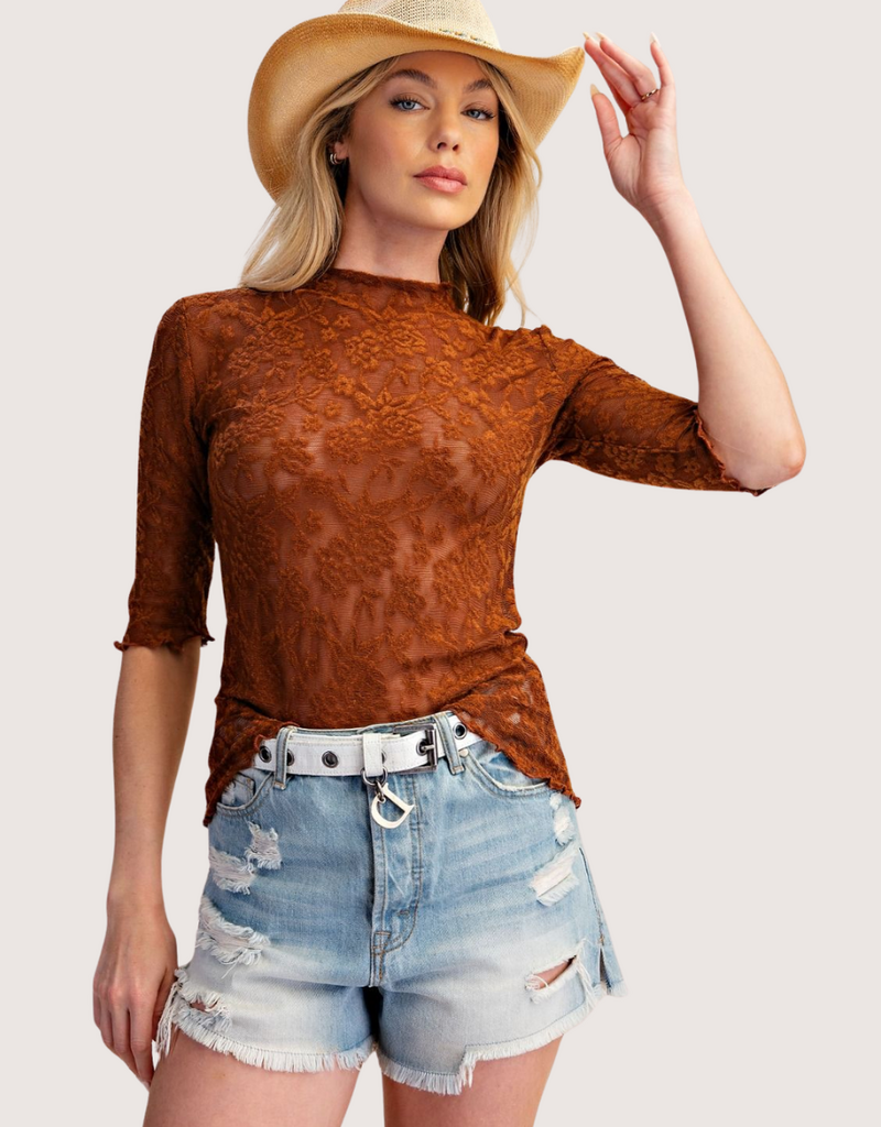 Stretch Waffle Design Top