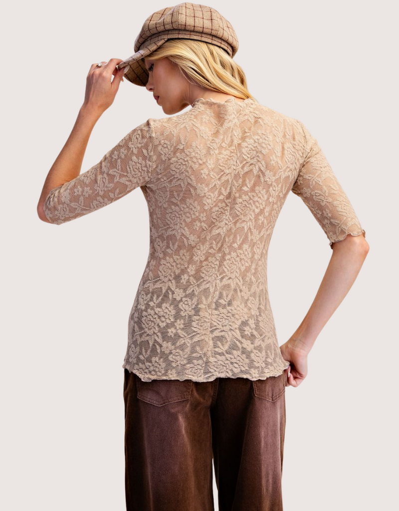 Stretch Waffle Design Top