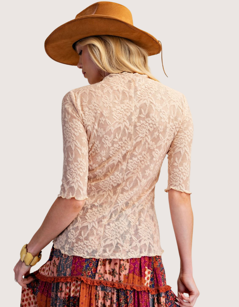 Stretch Waffle Design Top