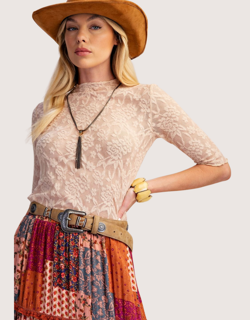 Stretch Waffle Design Top