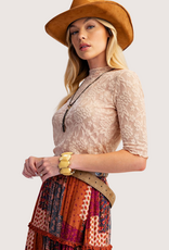 Stretch Waffle Design Top