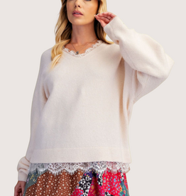 Cream Long Sleeve Blouse