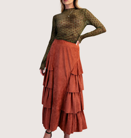 Brick Ruffle Layer Skirt