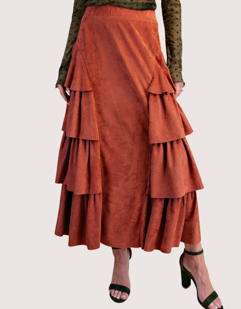 Brick Ruffle Layer Skirt