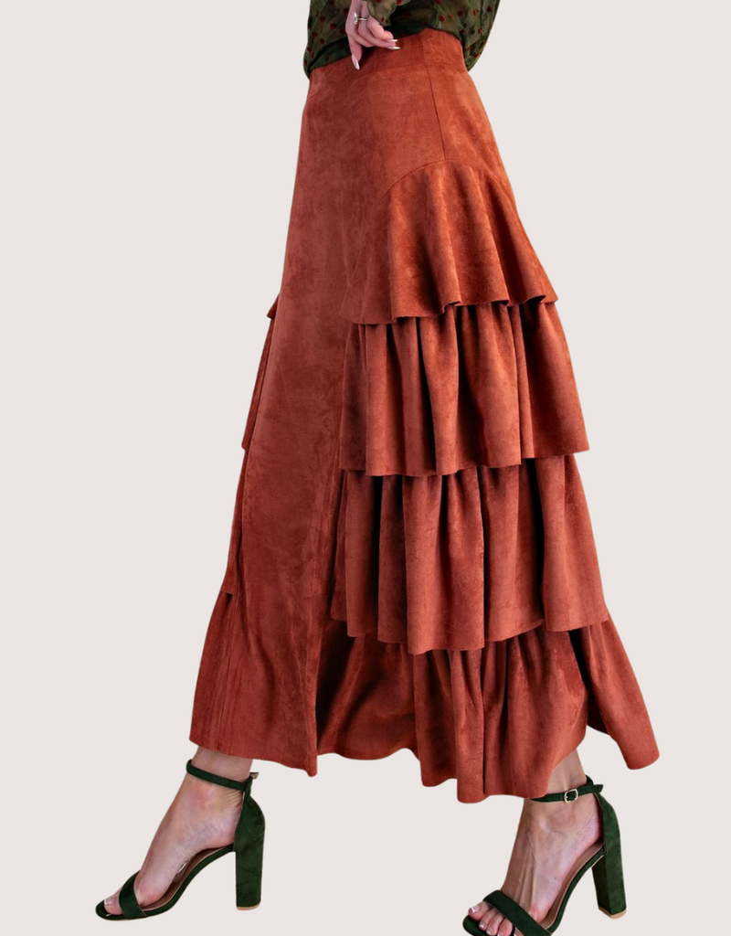 Brick Ruffle Layer Skirt