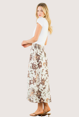 THML Floral Pattern Skirt Cream