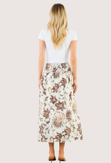THML Floral Pattern Skirt Cream