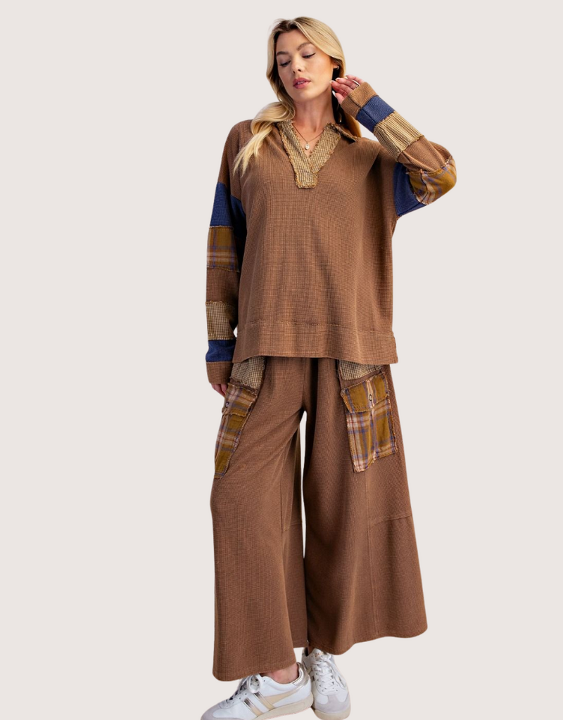 Camel Long Sleeve Top