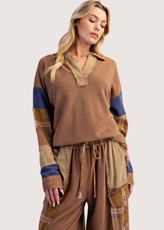 Camel Long Sleeve Top