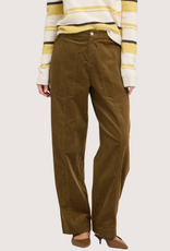 GRADE & GATHER Moss Brown Drawstring Pant