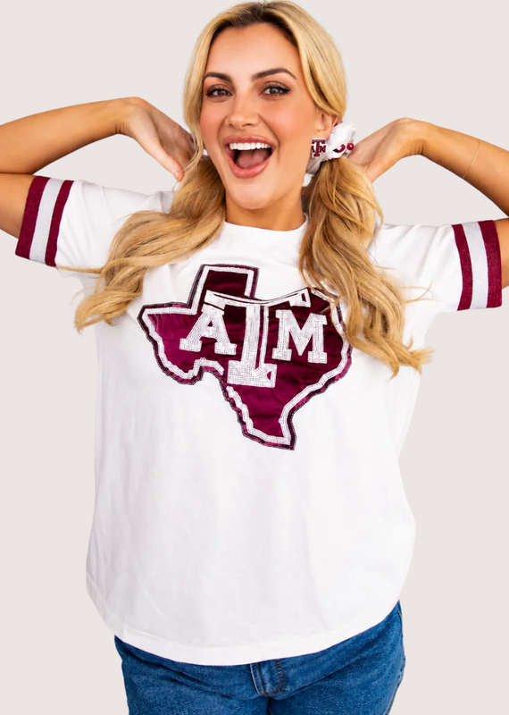 Brianna Cannon Texas A&M Sparkle Logo T-Shirt