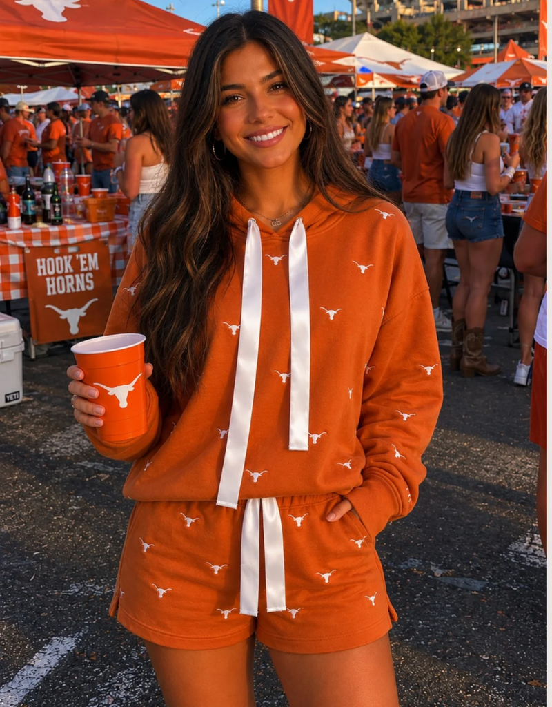 Brianna Cannon Texas Embroidered Fleece Shorts