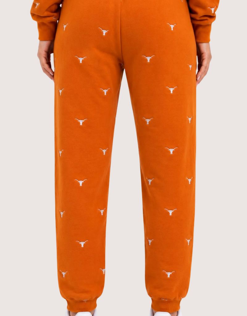 Brianna Cannon Texas Embroidered Fleece Sweatpants