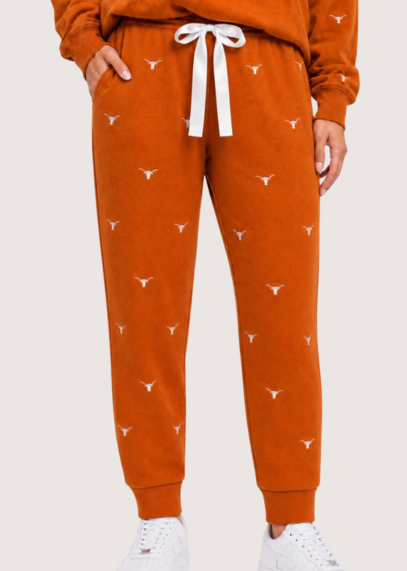 Brianna Cannon Texas Embroidered Fleece Sweatpants
