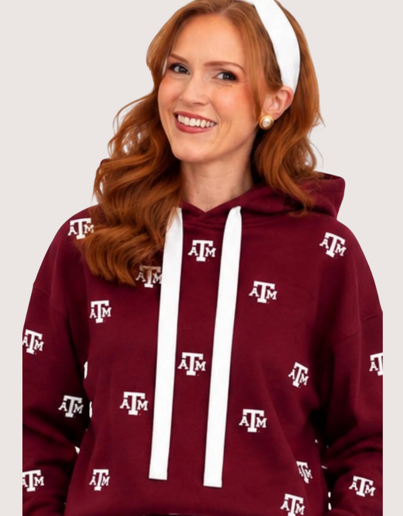 Brianna Cannon Texas A&M  Embroidered Fleece Hoodie