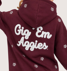 Brianna Cannon Texas A&M  Embroidered Fleece Hoodie