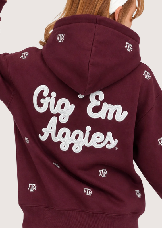 Brianna Cannon Texas A&M  Embroidered Fleece Hoodie