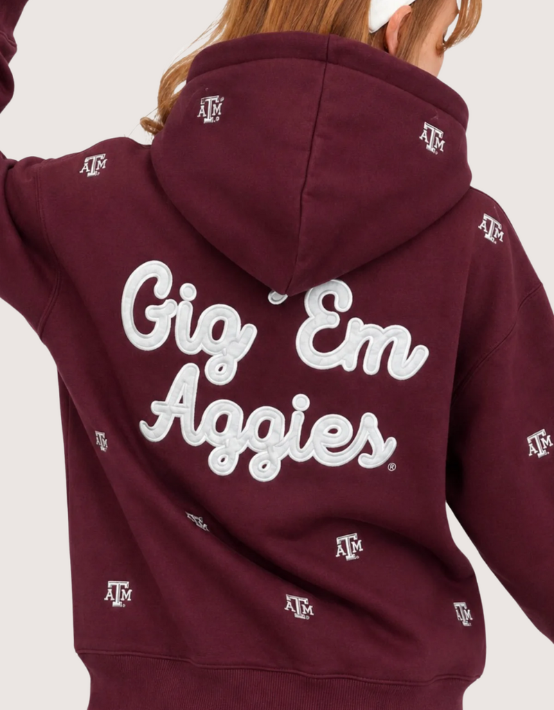 Brianna Cannon Texas A&M  Embroidered Fleece Hoodie