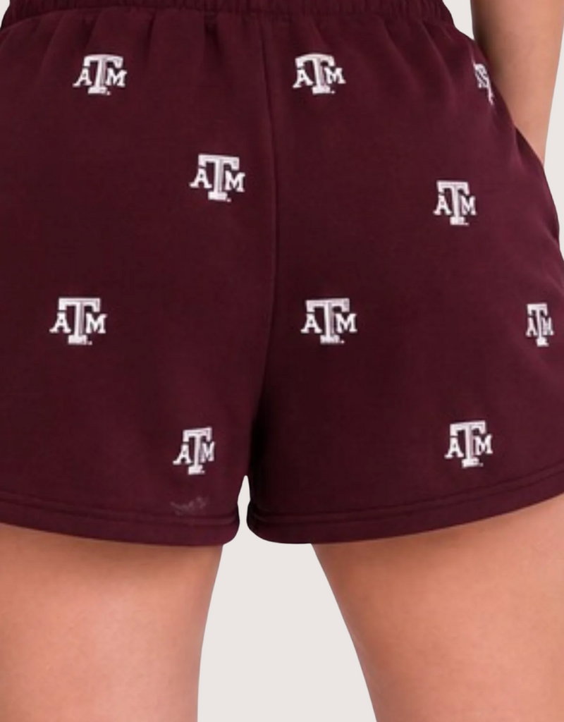 Brianna Cannon Texas A&M Embroidered Fleece Shorts