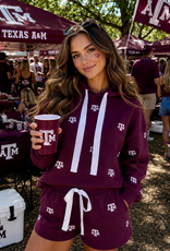 Brianna Cannon Texas A&M Embroidered Fleece Shorts
