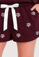 Brianna Cannon Texas A&M Embroidered Fleece Shorts