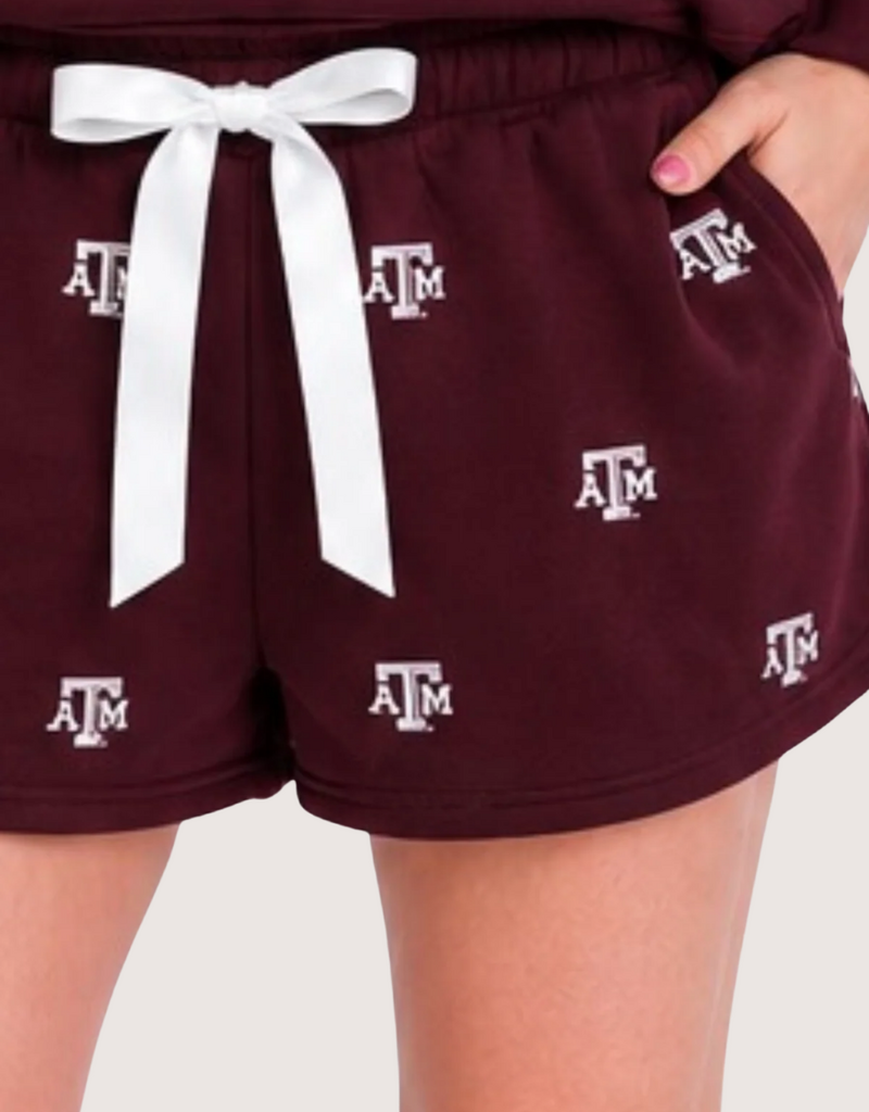 Brianna Cannon Texas A&M Embroidered Fleece Shorts