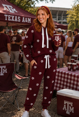 Brianna Cannon Texas A&M Embroidered Fleece Sweatpants