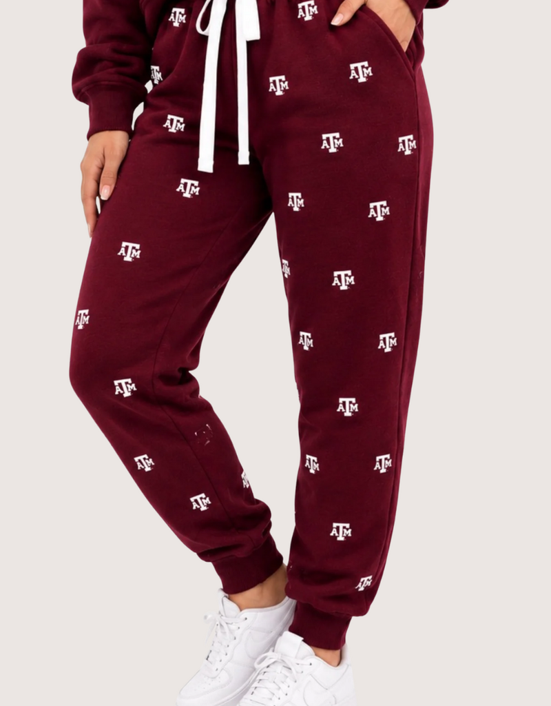 Brianna Cannon Texas A&M Embroidered Fleece Sweatpants