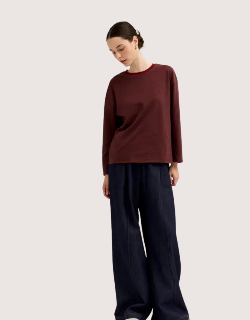 GRADE & GATHER Long Sleeve Crew Neck Tee Red Pear