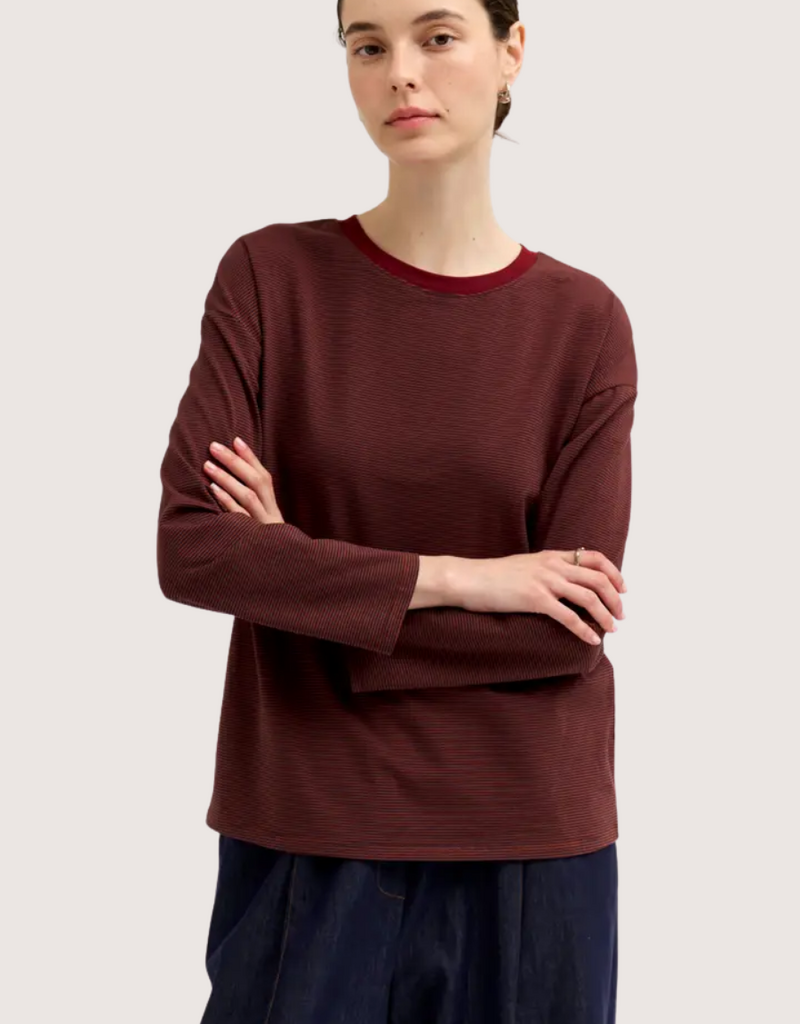 GRADE & GATHER Long Sleeve Crew Neck Tee Red Pear