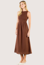 THML Sleeveless Brown Maxi Dress