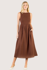 THML Sleeveless Brown Maxi Dress